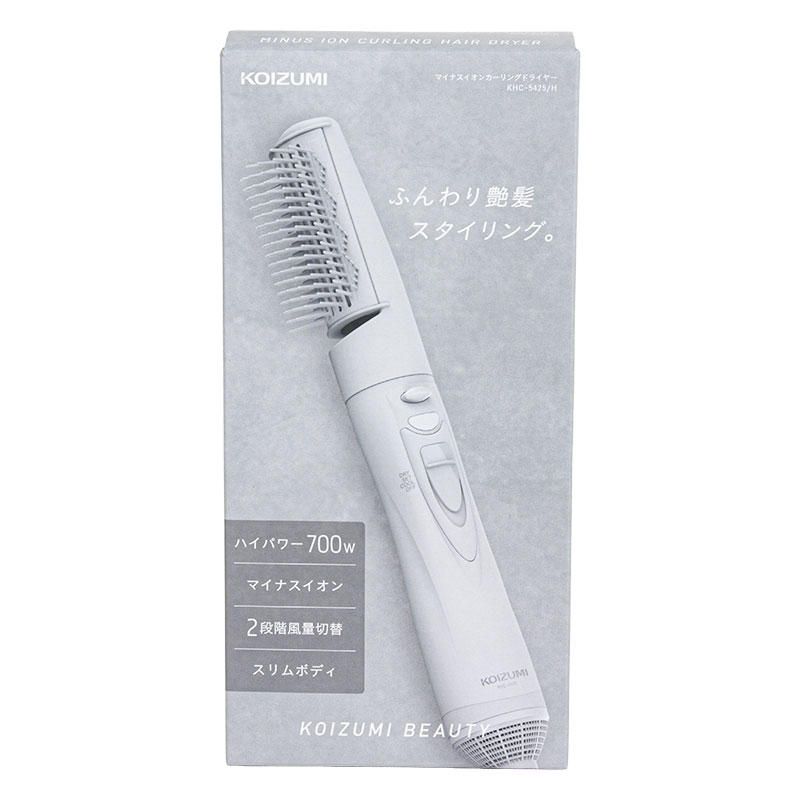 マイナスイオンカーリングドライヤー グレー KHC-5425-H