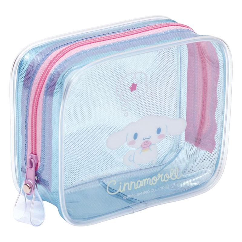 キラキラボックスポーチ シナモロール 10×12.5×マチ4.5cm