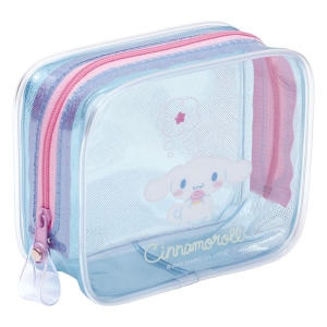 キラキラボックスポーチ シナモロール 10×12.5×マチ4.5cm