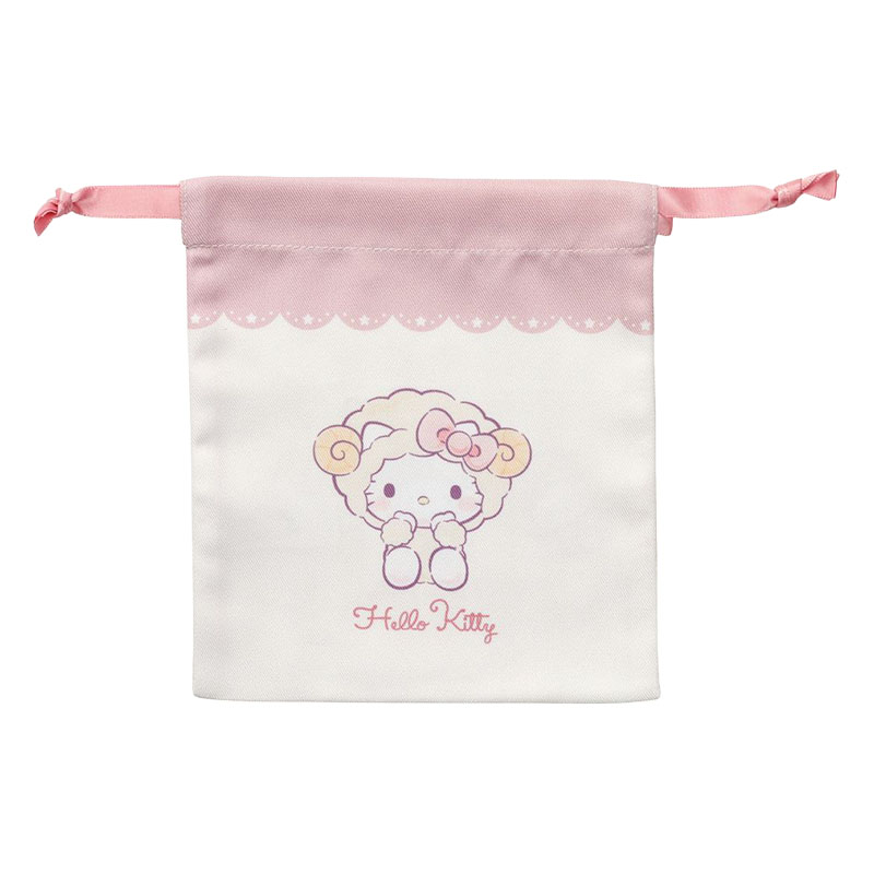 巾着 おやすみひつじ ハローキティ 16×15cm