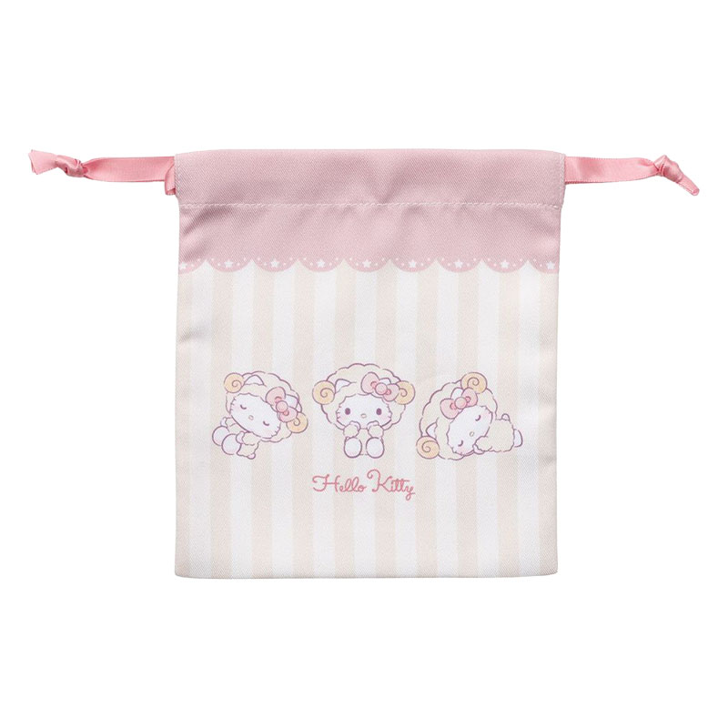 巾着 おやすみひつじ ハローキティ 16×15cm