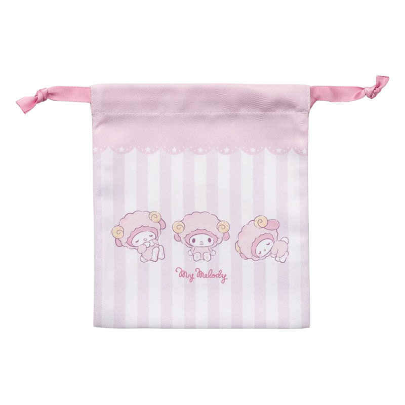 巾着 おやすみひつじ マイメロディ 16×15cm
