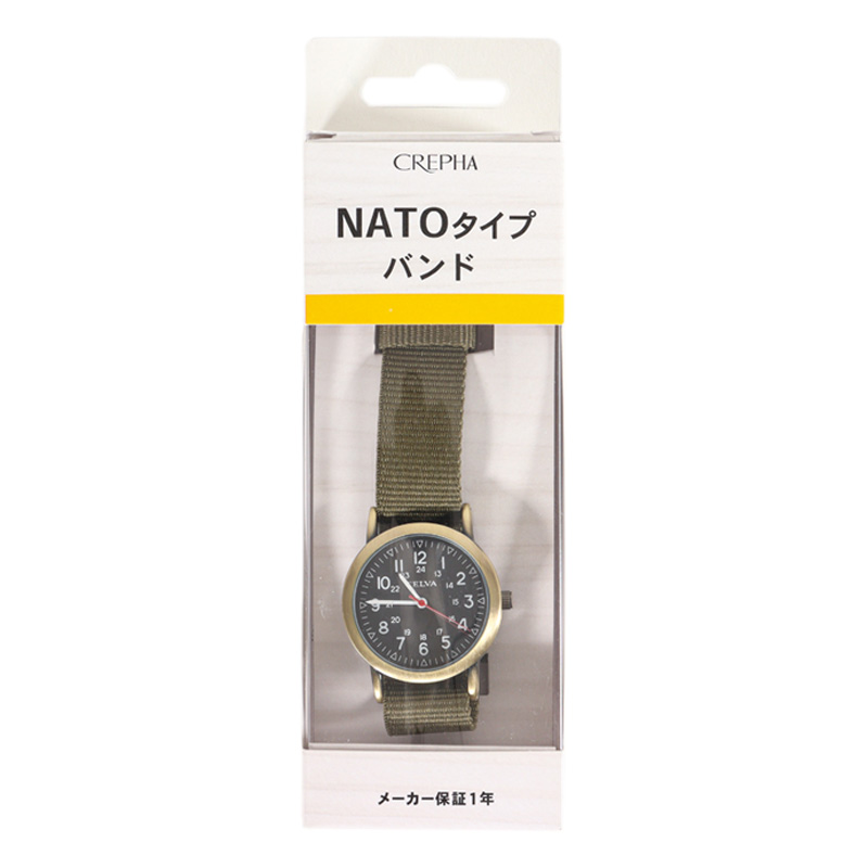 TELVA アナログ腕時計 NATOタイプバンド TE-AM043-KIG