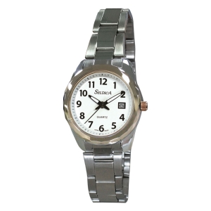 【お取り寄せ商品】日本製レディースウォッチ SD-AL048-WTT シルバー