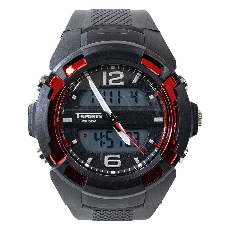 ティースポーツ アナログ&デジタル腕時計 TS-AD251-RD