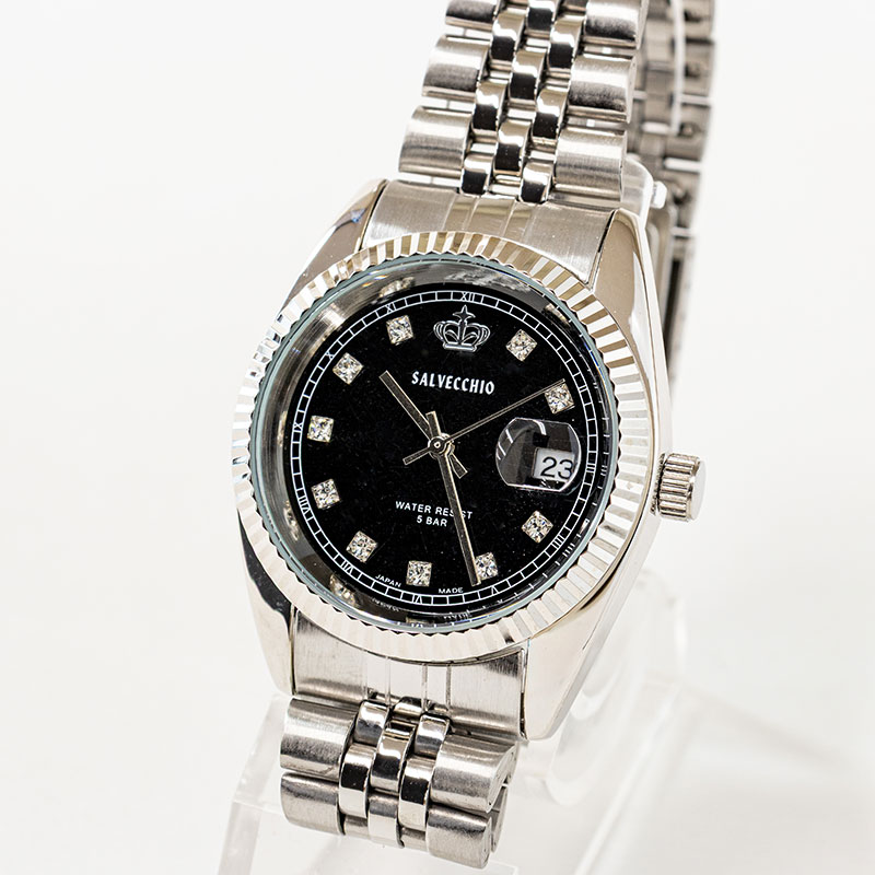 サルベキオ デイト付きアナログ腕時計 SV-AM268-BKS
