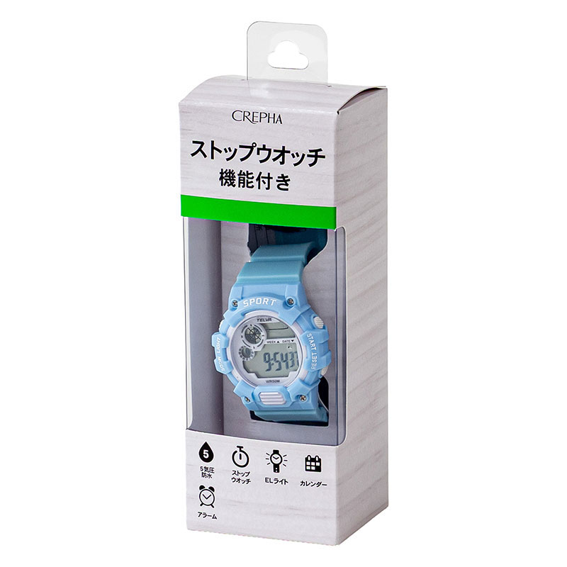 テルバ デジタルウォッチ TE-D280-LB