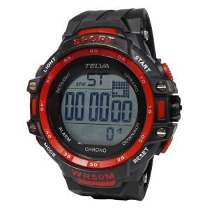 テルバ デジタルウォッチ TE-D281-RD