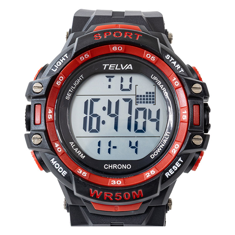 テルバ デジタルウォッチ TE-D281-RD