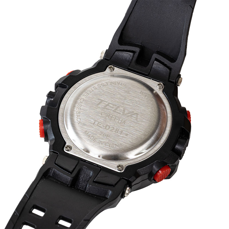 テルバ デジタルウォッチ TE-D281-RD