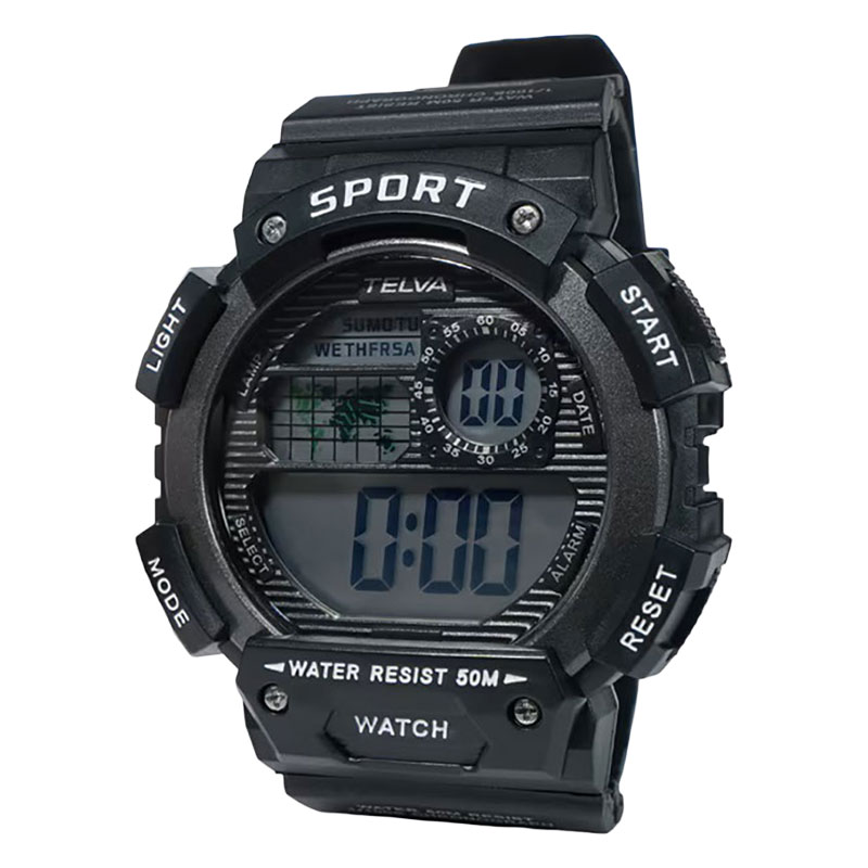 テルバ デジタルウォッチ TE-D282-BK