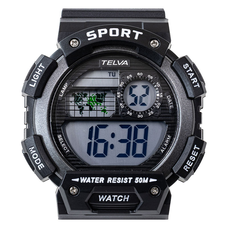 テルバ デジタルウォッチ TE-D282-BK