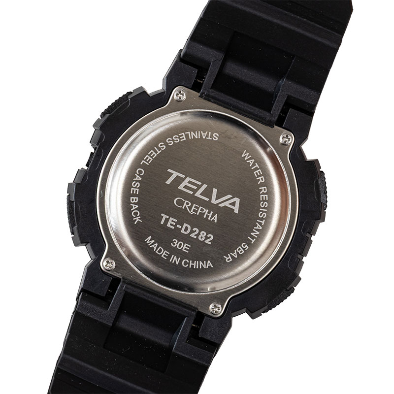 テルバ デジタルウォッチ TE-D282-BK