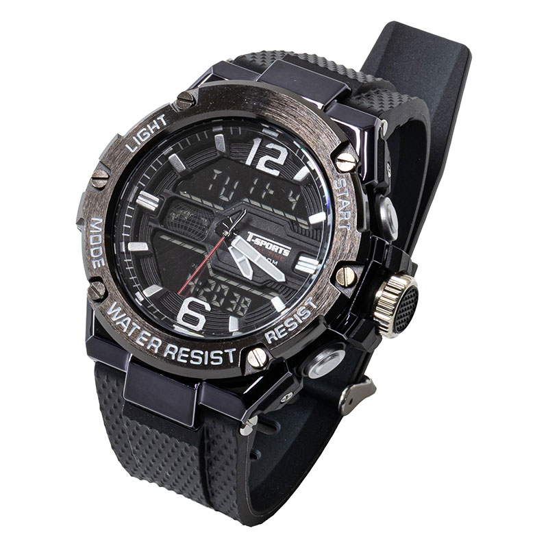 ティースポーツ アナログ&デジタル腕時計 メタル TS-AD307-BK