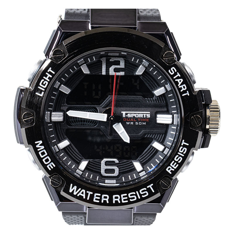 ティースポーツ アナログ&デジタル腕時計 メタル TS-AD307-BK