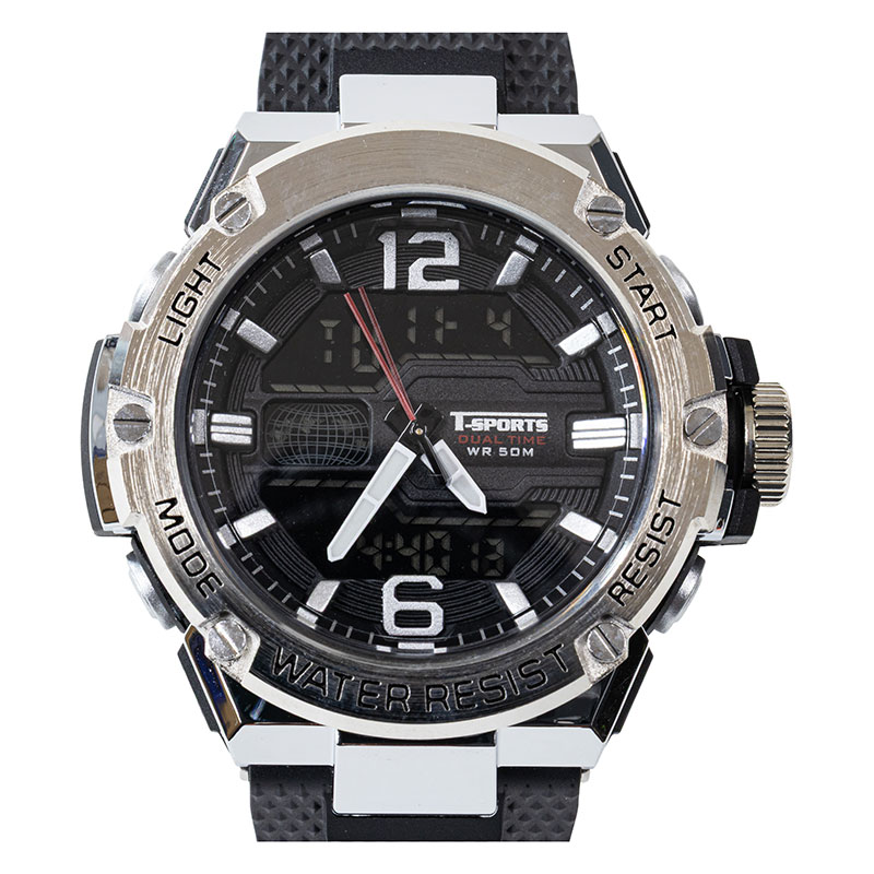 ティースポーツ アナログ&デジタル腕時計 メタル TS-AD307-SV