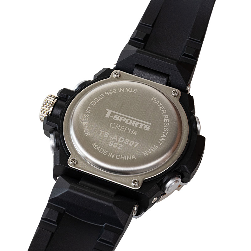 ティースポーツ アナログ&デジタル腕時計 メタル TS-AD307-SV