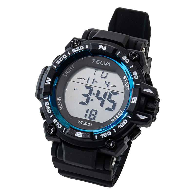 テルバ デジタルウォッチ TE-D375-BL