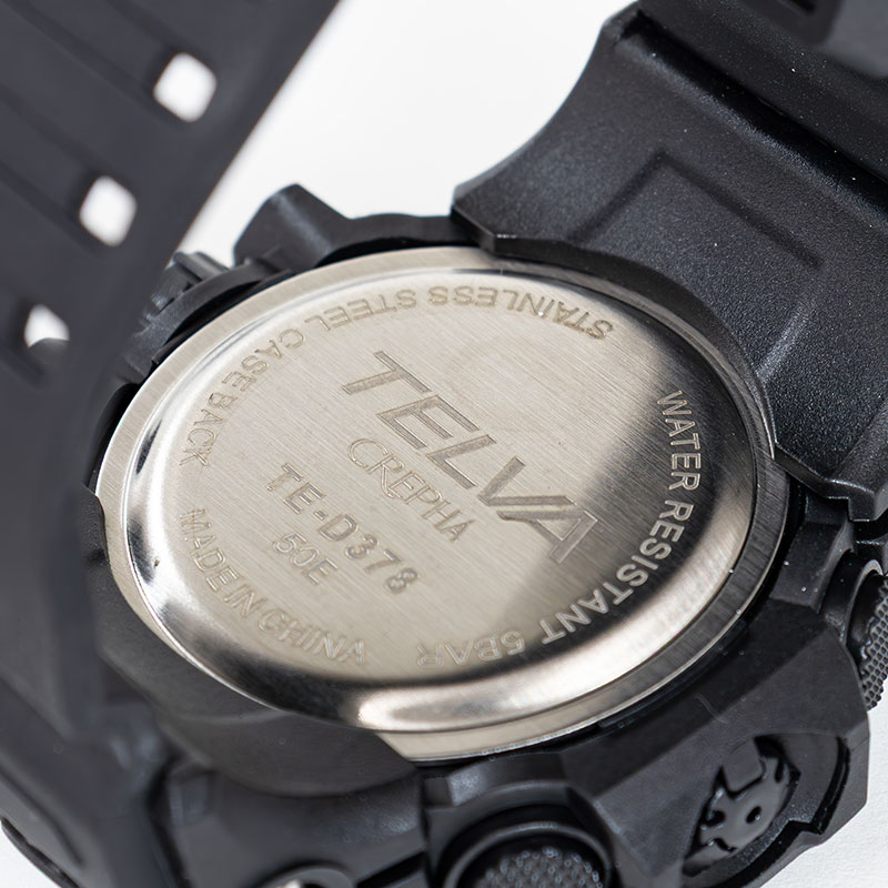 多機能 デジタル腕時計 5気圧防水 TE-D378-RD