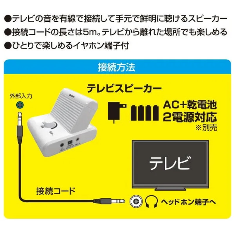お手元テレビスピーカー有線タイプ YTS-30