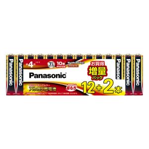 単4形アルカリ乾電池 12+2本 LR03XJSP｜14S Panasonic パナソニック