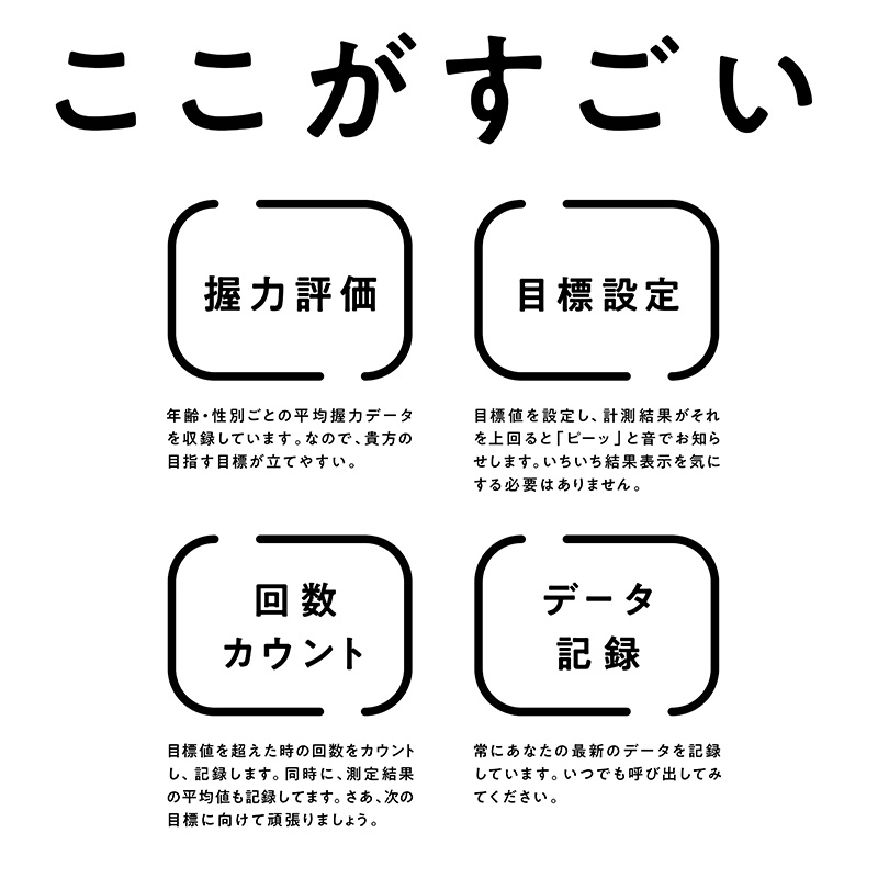 La-VIE(ラ・ヴィ) デジタル握力計 ブラック