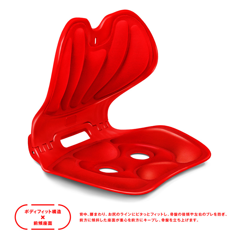 美姿勢S字シート レッド 3B-4832