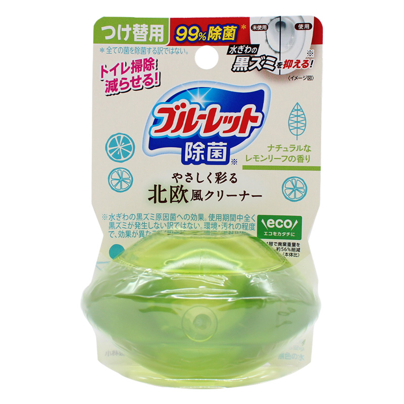 液体ブルーレットおくだけ除菌 北欧風クリーナー つけ替用 レモンリーフ 67ml