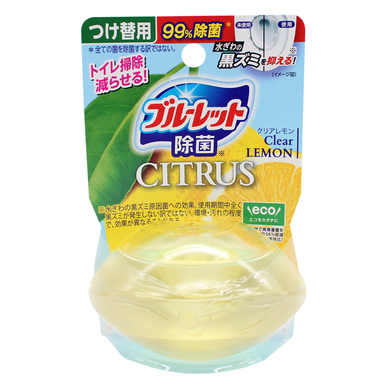 液体ブルーレットおくだけ除菌 CITRUS つけ替用 クリアレモン 67ml