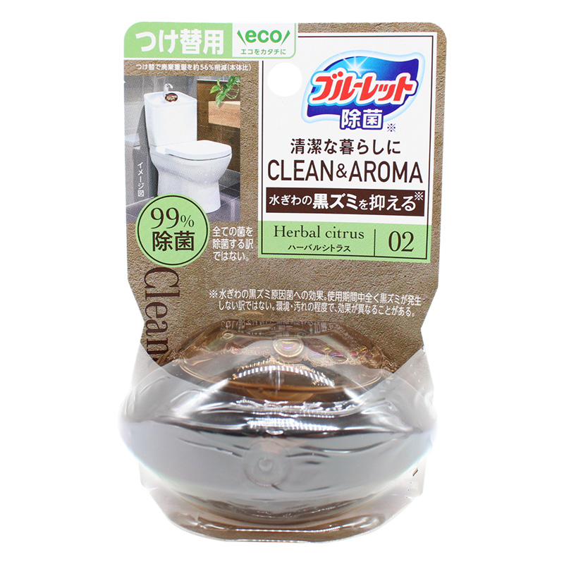 液体ブルーレットおくだけ除菌 CLEAN&AROMA つけ替用 ハーバルシトラス 67ml