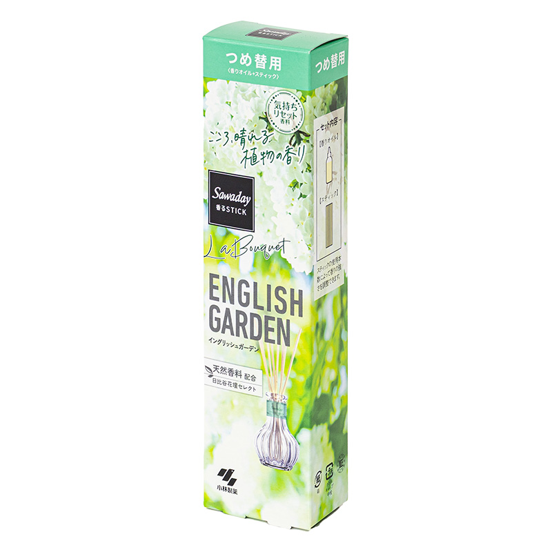 芳香剤 Sawaday 香るStick 詰替 70ml イングリシュガーデン