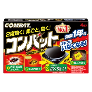 ゴキブリ駆除剤 コンバット1年用 4個入