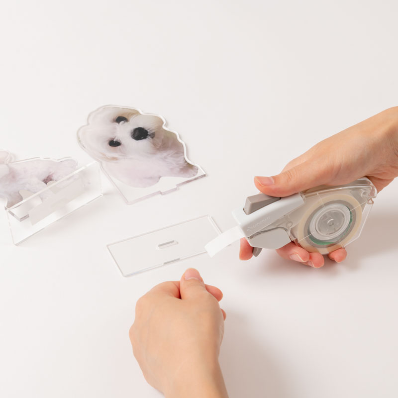 テープカッター プッシュカット ホワイト