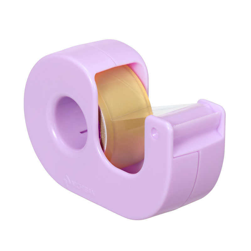 セロテープ 小巻カッター付 まっすぐ切れるタイプ 18mm×8m パウダーパープル