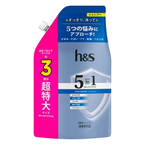 h&s 5in1 クールクレンズシャンプー詰替 超特大 850g【医薬部外品】