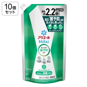 ★【1ケース10個入】アリエール ミライ 消臭プラス つめかえ超特大サイズ 640g×10(4987176244161×10)