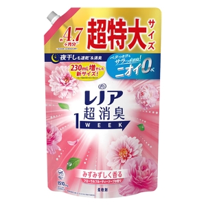 レノア 超消臭1WEEK 柔軟剤 フローラルフルーティーソープ 詰め替え 超特大 1510mL