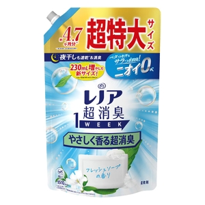 レノア 超消臭1WEEK 柔軟剤 やさしく香る超消臭 フレッシュソープ 詰め替え 超特大 1510mL