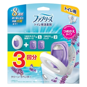 ファブリーズ 消臭芳香剤 トイレ用 クリーン・ラベンダー 詰め替え入り本体ケース 6.3mL＋詰め替え 6.3mL×2個