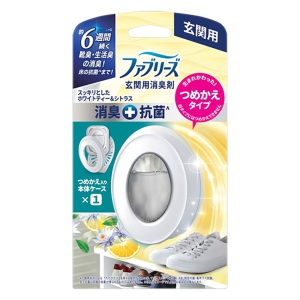 ファブリーズ 消臭芳香剤 玄関用 消臭+抗菌 ホワイトティー&シトラス 詰め替え入り本体ケース 7mL