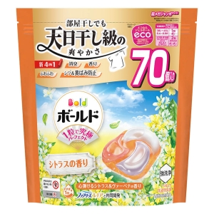 ボールドジェルボール4D心弾けるシトラス&ヴァーベナの香り つめかえ超メガジャンボサイズ 70個入