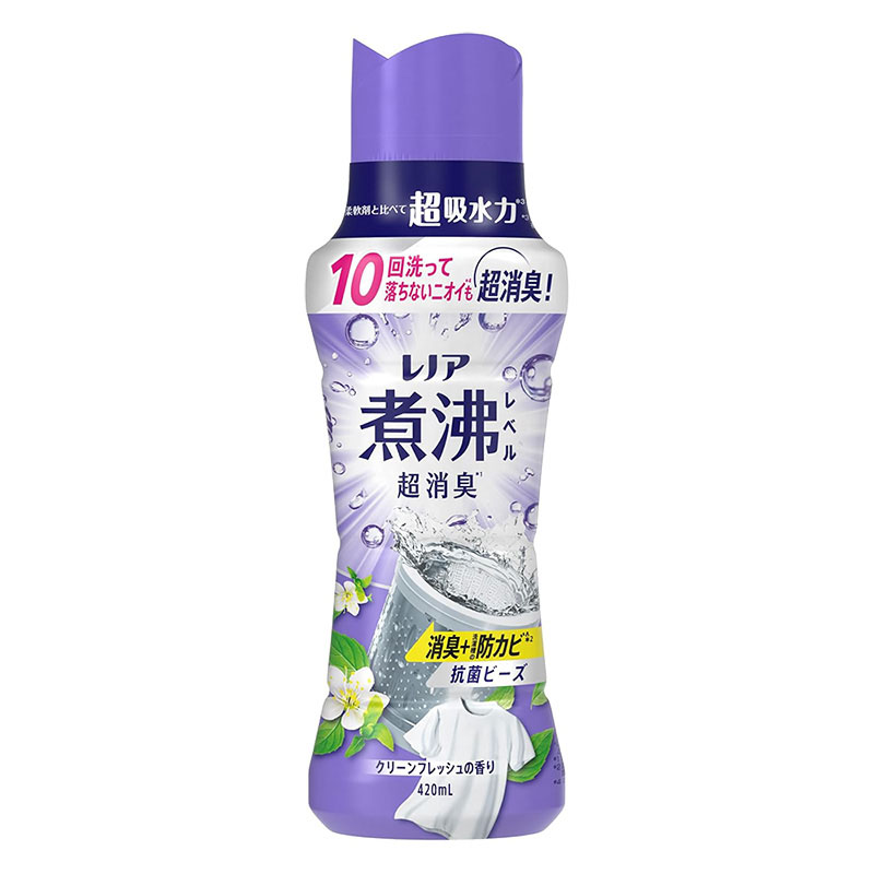 レノア 煮沸レベル消臭 抗菌ビーズ 消臭+防カビ クリーンフレッシュの香り 本体 420ml