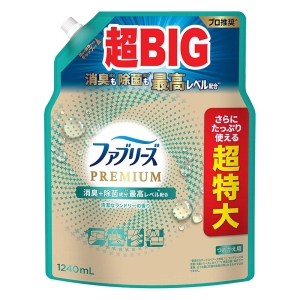 ファブリーズ 消臭スプレー 布用 PREMIUM 消臭+除菌 清潔なランドリーの香り 詰替 超BIG 1240ml