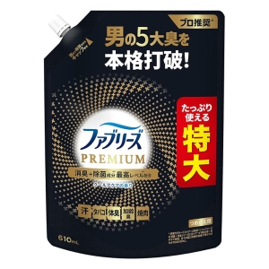 ファブリーズ 消臭スプレー 布用 PREMIUM 消臭+除菌 クールアクア 詰替 特大 610ml