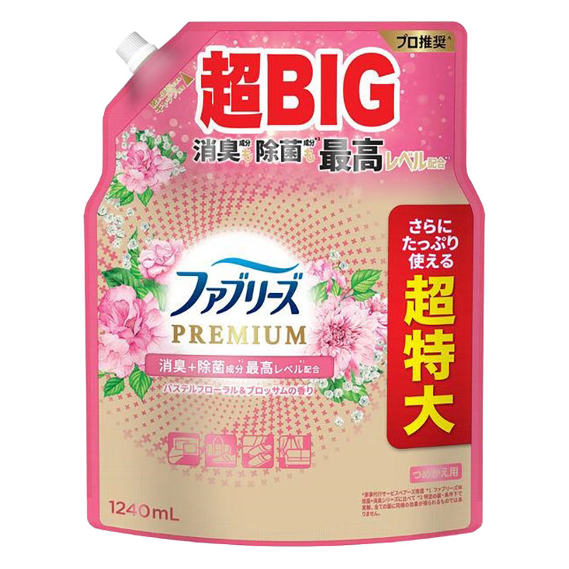 ファブリーズ 布用 W除菌+消臭 プレミアム パステルフローラル&ブロッサム 詰替 超特大 1240ml