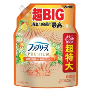 ファブリーズ 布用 W除菌+消臭 プレミアム シトラス&ガーデン 詰替 超特大 1240ml