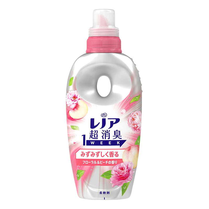 レノア超消臭 1WEEK 柔軟剤 フローラル&ピーチ 本体 490ml