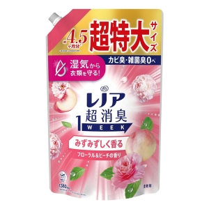 レノア超消臭 1WEEK 柔軟剤 フローラル&ピーチの香り 詰替 超特大 1380ml