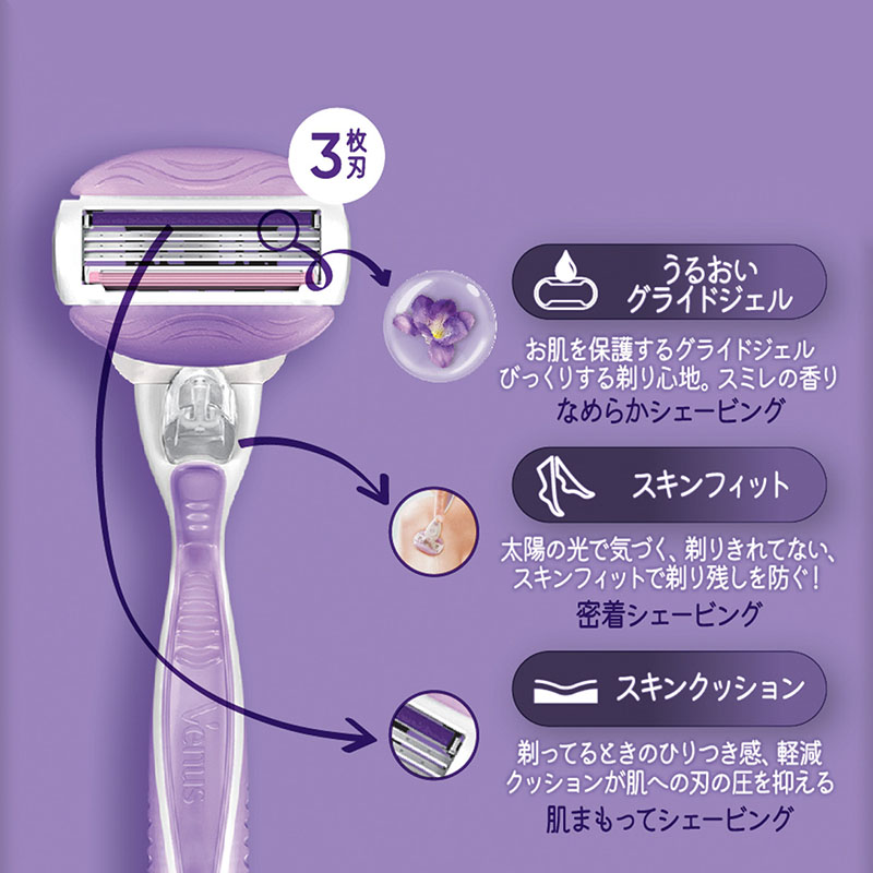 ヴィーナス うるおい肌 スミレ ホルダー 替刃付