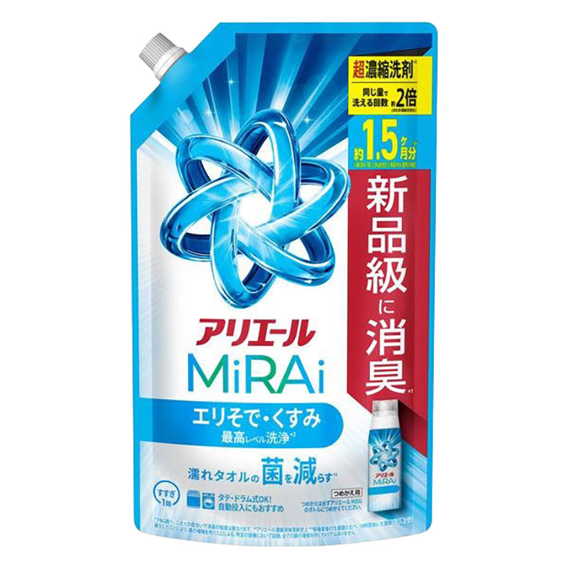 アリエール MiRAi 超濃縮 エリそで・くすみ 詰替 特大 480g